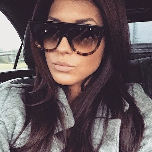 Celine Shadow Sunglasses CL41026/S Black Tortoise - Picture 3 of 8